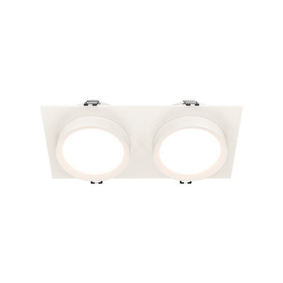Luminosa Lighting Luminosa Hoop Twin Recessed Downlight White 2Xgx53