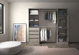Qazar Grey Oak Effect Bedroom Storage Unit Kit (H)2000mm (W)2200mm (D)480mm - thumbnail 7
