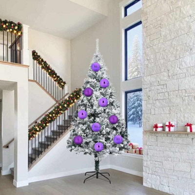 Vidaxl Christmas Bauble Set Xxl 3 Pcs Lilac Plastic - image 1