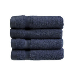 Allure Bath Fashions Luxury Zero Twist Egyptian Cotton 4 Pack Face Cloths - Navy - thumbnail 1