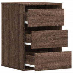 Berkfield Corner Chest Of Drawers Brown Oak 40X41X58 Cm Engineered Wood - thumbnail 5