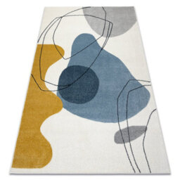 RugsX Carpet Fusion 7158 White Yellow Blue - Geometric, Modern, Abstract 280X370 Cm - thumbnail 4