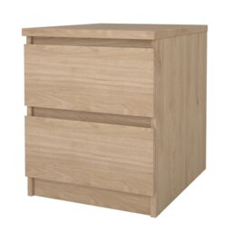 Tvilum Esla Matt Jackson Hickory 2 Drawer Bedside Table (H)495mm (W)404mm (D)500mm - thumbnail 4