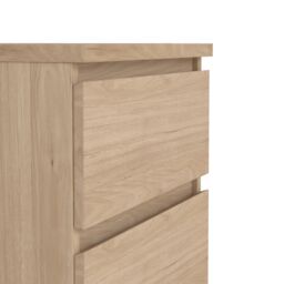 Tvilum Esla Matt Jackson Hickory 2 Drawer Bedside Table (H)495mm (W)404mm (D)500mm - thumbnail 6