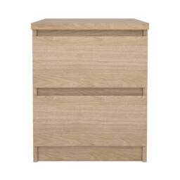 Tvilum Esla Matt Jackson Hickory 2 Drawer Bedside Table (H)495mm (W)404mm (D)500mm - thumbnail 3