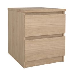 Tvilum Esla Matt Jackson Hickory 2 Drawer Bedside Table (H)495mm (W)404mm (D)500mm - thumbnail 2