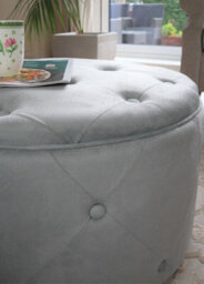 Aspect Furniture Valeria Set Of 2 Round Storage Ottoman/footrest Stool ,light Grey - thumbnail 3