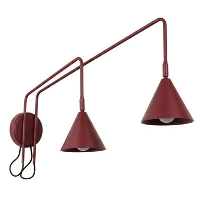 Sollux Lighting Nox Steel Burgundy 2 Lights Modern Wall Lamps - image 1
