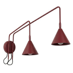 Sollux Lighting Nox Steel Burgundy 2 Lights Modern Wall Lamps - thumbnail 1