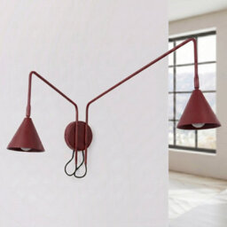 Sollux Lighting Nox Steel Burgundy 2 Lights Modern Wall Lamps - thumbnail 2