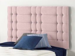 Somnior Beds Somnior  4Ft6 Bliss Double 32 Inches Plush Pink Headboard With Wooden Struts