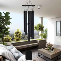 5 Tube Wooden And Aluminium Music Wind Chimes For Balcony Door Decor - thumbnail 4