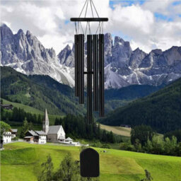 5 Tube Wooden And Aluminium Music Wind Chimes For Balcony Door Decor - thumbnail 3