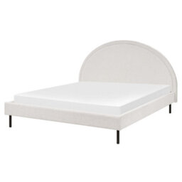 Beliani Bed Boucle Margut 160 X 200 Cm (Eu King Size) White - thumbnail 4