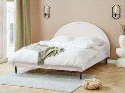 Beliani Bed Boucle Margut 160 X 200 Cm (Eu King Size) White - thumbnail 2