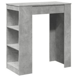 Berkfield Bar Table With Racks Concrete Grey 95X47X103.5 Cm Engineered Wood - thumbnail 2