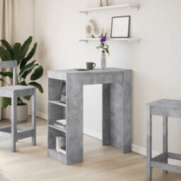 Berkfield Bar Table With Racks Concrete Grey 95X47X103.5 Cm Engineered Wood - thumbnail 3