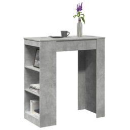 Berkfield Bar Table With Racks Concrete Grey 95X47X103.5 Cm Engineered Wood - thumbnail 1