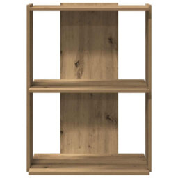 Berkfield Bookcase 3-Tier Artisan Oak 60X30X80 Cm Engineered Wood - thumbnail 4