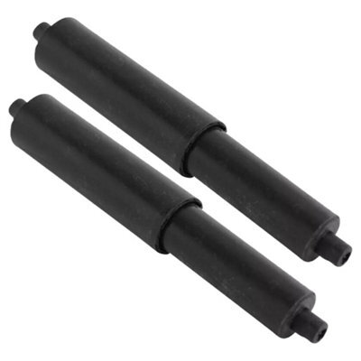 Sisi UK Toilet Paper Holder Roller Black Plastic Spring Loaded Toilet Paper Holder Rack Stand Replacement Roller Bathroom Toilet Tissue X2 - image 1