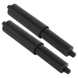 Sisi UK Toilet Paper Holder Roller Black Plastic Spring Loaded Toilet Paper Holder Rack Stand Replacement Roller Bathroom Toilet Tissue X2