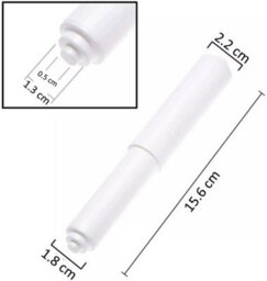 Sisi UK Toilet Paper Holder Roller Black Plastic Spring Loaded Toilet Paper Holder Rack Stand Replacement Roller Bathroom Toilet Tissue X2 - thumbnail 5