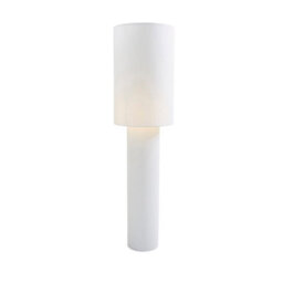 Pagazzi Lighting Leora Modern Cylindrical White Floor Lamp - thumbnail 2