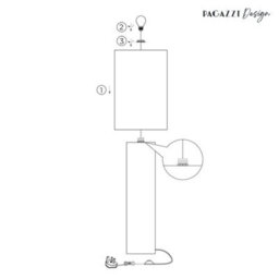 Pagazzi Lighting Leora Modern Cylindrical White Floor Lamp - thumbnail 7