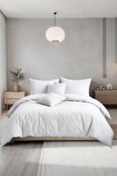 Plain Dyed Easy Care Polycotton Duvet Cover And Pillowcase/s Set Bed Linen White - thumbnail 1