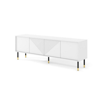 Arte Fresh White Woody Tv Cabinet 180Cm - Bright Storage Solution For Living Spaces - image 1
