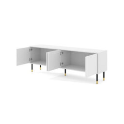 Arte Fresh White Woody Tv Cabinet 180Cm - Bright Storage Solution For Living Spaces - thumbnail 2