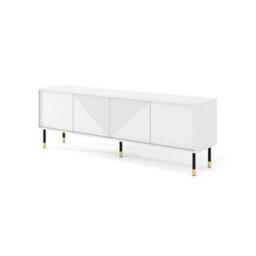 Arte Fresh White Woody Tv Cabinet 180Cm - Bright Storage Solution For Living Spaces - thumbnail 1