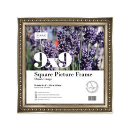 9X9 Gunmetal  Ornate Picture Frame (22.9 X 22.9Cm) Poster, Photo, Artwork, Gallery Wall Or Print - thumbnail 1
