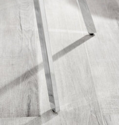 Furniturebox Uk Atlanta 6 White Dining Table And 6 Dark Grey Falun Silver Leg Chairs - thumbnail 9