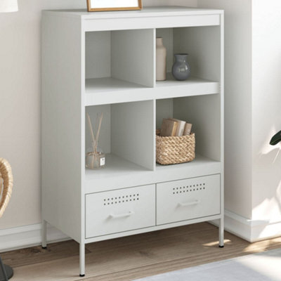 Berkfield Highboard White 68X39X101.5 Cm Steel - image 1