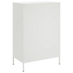 Berkfield Highboard White 68X39X101.5 Cm Steel - thumbnail 8
