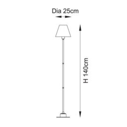 Luminosa Lighting Luminosa Burley Rechargeable Brushed Aged Brass Plate Floor Lamp With Cotswold Green Fabric Zigzag Shade 25Cm Integrated Led - thumbnail 8
