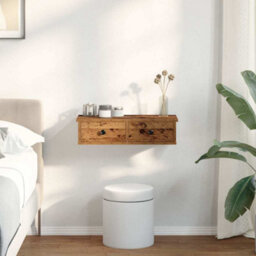 Berkfield Wall Shelf With Drawers Old Wood 60X25X15 Cm Engineered Wood - thumbnail 3