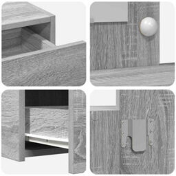 Walplus Dressing Table Grey 100 X 40 X 70 Cm Engineered Wood - thumbnail 8