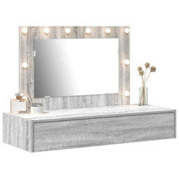 Walplus Dressing Table Grey 100 X 40 X 70 Cm Engineered Wood - thumbnail 3