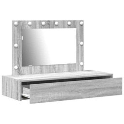 Walplus Dressing Table Grey 100 X 40 X 70 Cm Engineered Wood - thumbnail 4