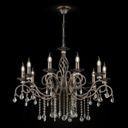 Luminosa Lighting Luminosa Grace Chandelier Brass & Crystal, 10 Light, E14 - thumbnail 5