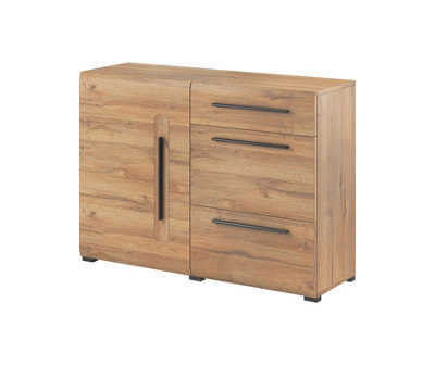 Arte Tulsa Modern White Gloss Sideboard Cabinet - W1200mm X H860mm X D390mm - image 1
