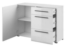 Arte Tulsa Modern White Gloss Sideboard Cabinet - W1200mm X H860mm X D390mm - thumbnail 2