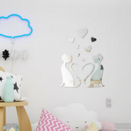 Walplus Lovely Cat 3D Crystal Mirror Stickers Nursery Home Decoration Gift Ideas 11 Pieces - thumbnail 3