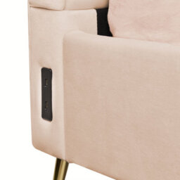 Beliani Bed Velvet Miribel 140 X 200 Cm (Eu Double) Beige - thumbnail 8