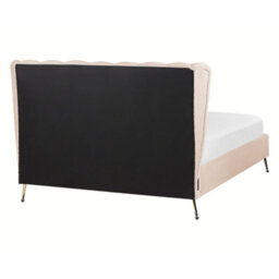 Beliani Bed Velvet Miribel 140 X 200 Cm (Eu Double) Beige - thumbnail 5