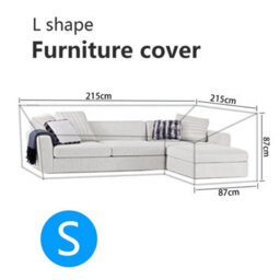 S  215X215X87Cm Heavy Duty L-Shape Garden Furniture Cover Outdoor Patio Rattan Corner Sofa Cover - thumbnail 2