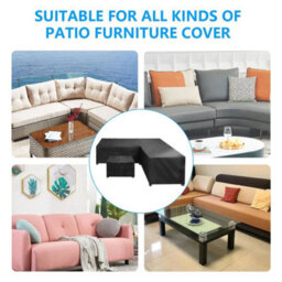 S  215X215X87Cm Heavy Duty L-Shape Garden Furniture Cover Outdoor Patio Rattan Corner Sofa Cover - thumbnail 6