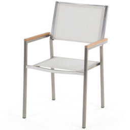 Beliani Garden Dining Set 6 Seater Grosseto Eucalyptus Wood Brown/ White - thumbnail 8